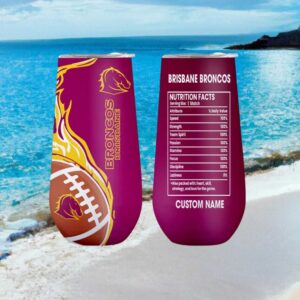Brisbane Broncos Nrl Nutrition Facts Custom Name Tumbler