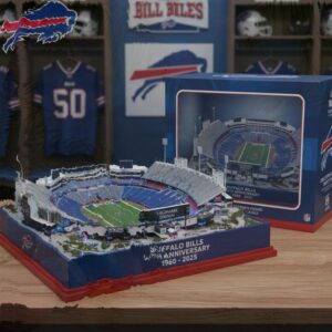 Buffalo Bills 65th Anniversary 1960 2025 Highmark Stadium Ornament Buffalo Bills 65th Anniversary 1960 2025 Highmark Stadium Ornament