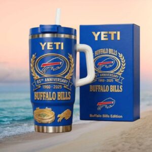 Buffalo Bills 65th Anniversary 1960 2025 Stadium Edition Yeti Tumbler