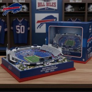 Buffalo Bills 65th Anniversary Highmark Stadium Desktop Ornament