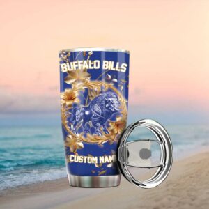 Buffalo Bills Nfl Floral Ornate Buffalo Custom Tumbler