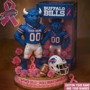 Buffalo Bills Pink Ribbon Commemorative Football Collectible Ornament Buffalo Bills Pink Ribbon Commemorative Football Collectible Ornament
