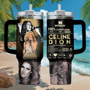 Celine Dion The Voice of a Generation Gold Tribute 40oz Tumbler