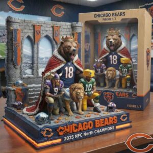 Chicago Bears 2025 NFC North Champions Collectible Figurine Ornament Chicago Bears 2025 NFC North Champions Collectible Figurine Ornament