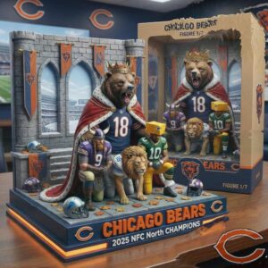 Chicago Bears 2025 NFC North Champions Collectible Figurine Ornament