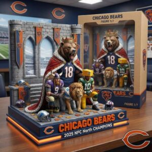 Chicago Bears 2025 NFC North Champions Desktop Ornament