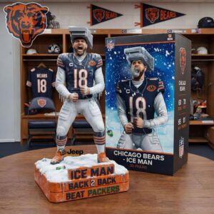 Chicago Bears Caleb Williams Ice Man 3D Figure Desktop Ornament