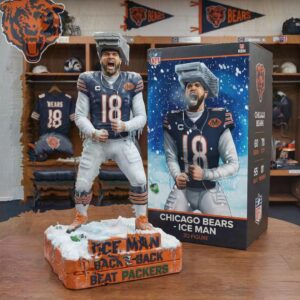 Chicago Bears Caleb Williams Ice Man Collectible Statue Ornament Chicago Bears Caleb Williams Ice Man Collectible Statue Ornament