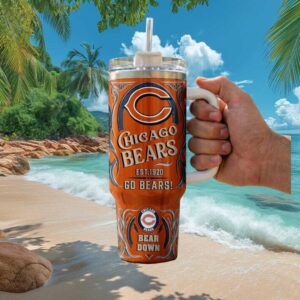Chicago Bears Est 1920 NFL Football 40oz Stainless Steel Tumbler
