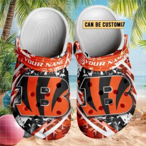 Cincinnati Bengals Nfl Custom Clogs Orange Black