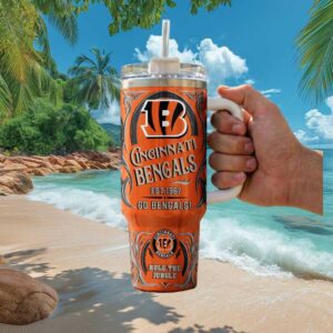 Cincinnati Bengals Rule The Jungle Vintage 40oz Tumbler Est 1967