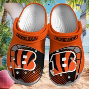 Cincinnati Bengals Team Logo Orange and Black Crocs