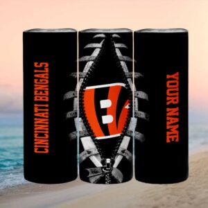 Cincinnati Bengals Tumbler Ribcage Custom Name Tumbler Design