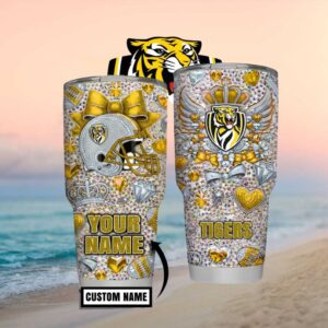 Cincinnati Tigers Glitter Diamond Helmet Custom Name Tumbler Design