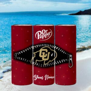 Colorado Buffaloes Dr Pepper Big 12 Zipper Tumbler Design