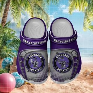 Colorado Rockies Mlb Team Clogs Purple Grey