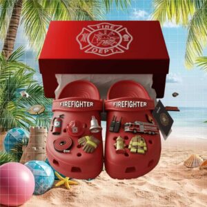 Crocs Classic Clog with Fire Dept. Jibbitz