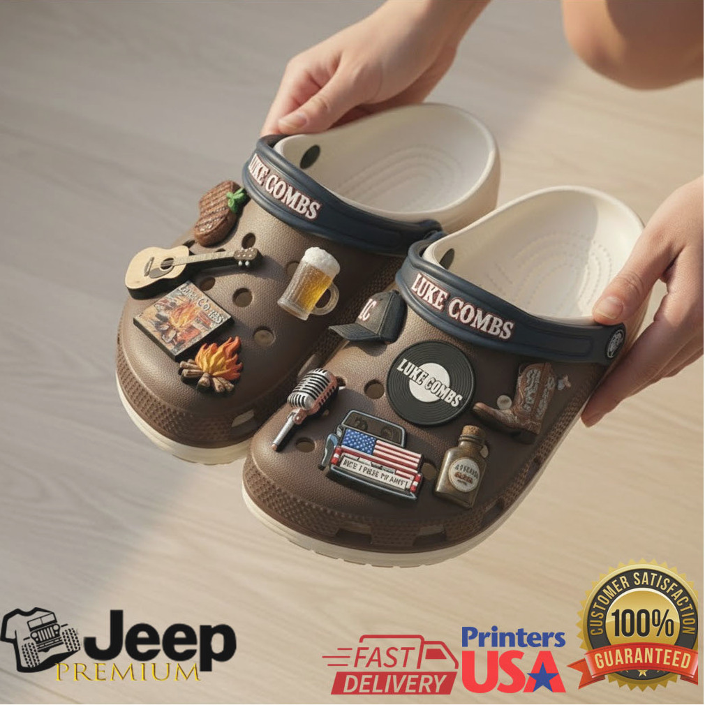 Crocs x Luke Combs Collab Bootlegger Camo Clogs Crocs x Luke Combs Collab Bootlegger Camo Clogs