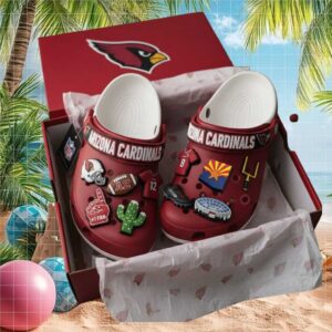 Custom Arizona Cardinals Fan Crocs with Jibbitz Charms