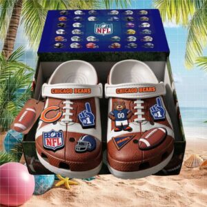 Custom Chicago Bears Football Style Comfort Crocs