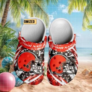 Custom Cleveland Browns Nfl Clogs Personalized Name