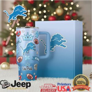 Custom Engraved Detroit Lions Stainless Steel Tumbler