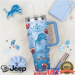 Custom Engraved Detroit Lions Stainless Steel Tumbler