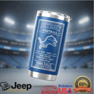 Custom Engraved Detroit Lions Tumbler