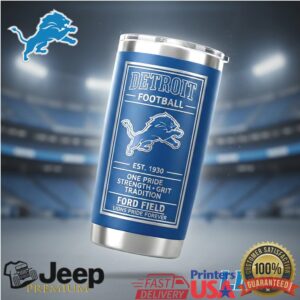 Custom Engraved Detroit Lions Tumbler