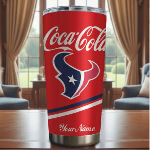 Custom Houston Texans x Coca Cola Personalized Steel Tumbler