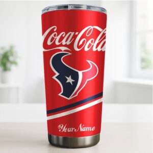 Custom Houston Texans x Coca Cola Personalized Steel Tumbler