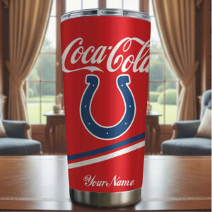 Custom Indianapolis Colts x Coca Cola 40oz Insulated Tumbler