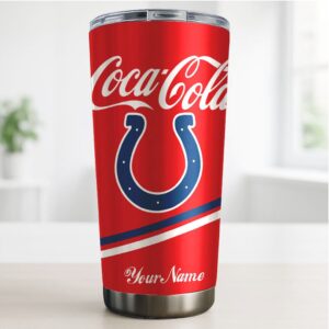 Custom Indianapolis Colts x Coca Cola 40oz Insulated Tumbler