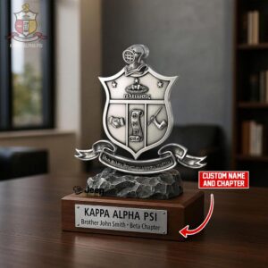 Custom Kappa Alpha Psi Fraternity Crest Desktop Ornament