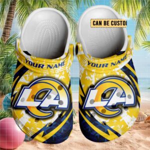 Custom La Rams Nfl Personalized Name Clogs