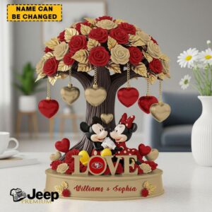 Custom Name Disney Mickey & Minnie San Francisco 49ers Desktop Ornament