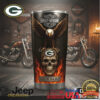 Custom Las Vegas Raiders & Harley Davidson Flame Skull Tumbler Custom Las Vegas Raiders & Harley Davidson Flame Skull Tumbler