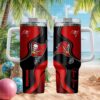 Personalized Carolina Panthers Blue & Black Logo Travel Tumbler with Handle Personalized Carolina Panthers Blue & Black Logo Travel Tumbler with Handle