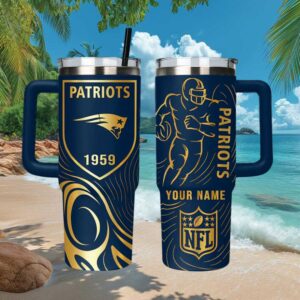 Custom New England Patriots 1959 Est. Personalized Name 40oz Tumbler