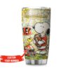 Personalized Chicago Bears Snoopy Football Stained Glass Steel Tumbler Personalized Chicago Bears Snoopy Football Stained Glass Steel Tumbler