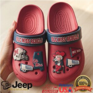 Custom Ole Miss Rebels Jibbitz Clogs