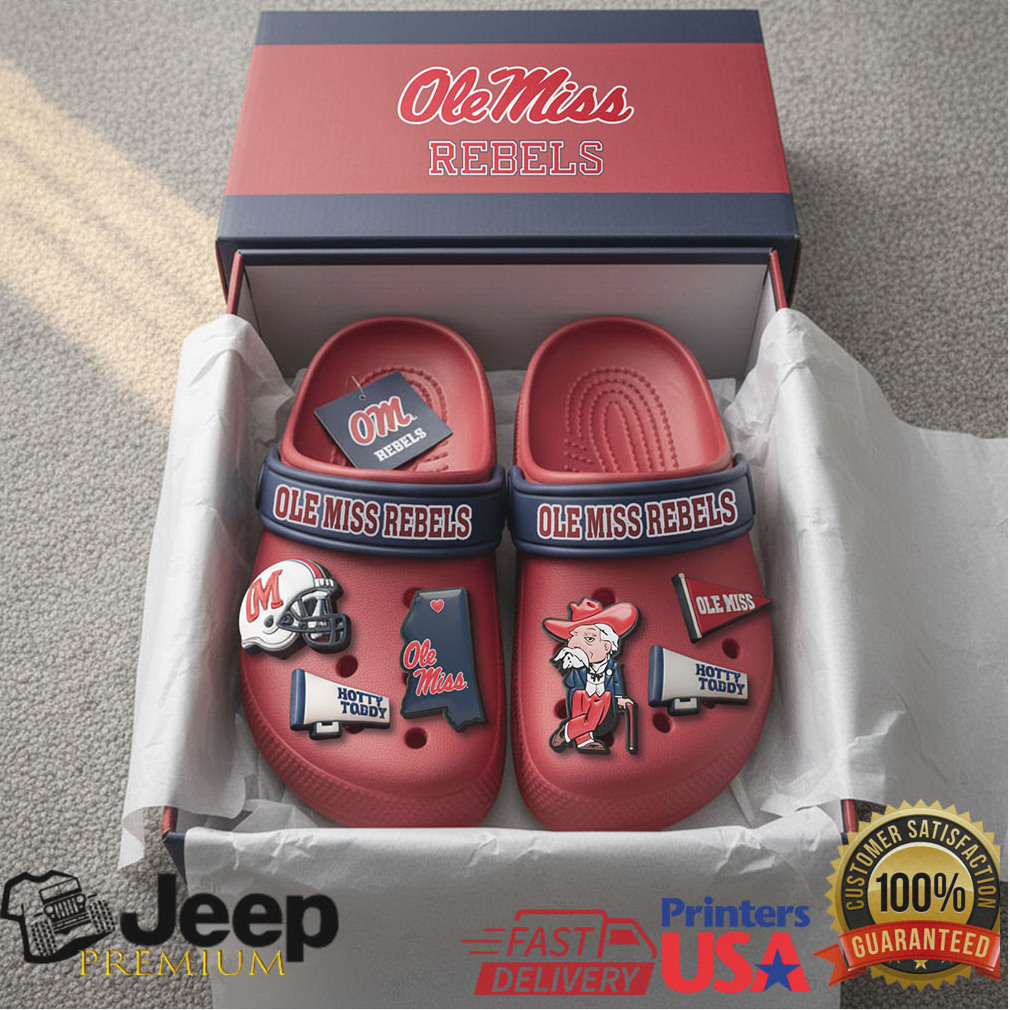 Custom Ole Miss Rebels Jibbitz Clogs Custom Ole Miss Rebels Jibbitz Clogs