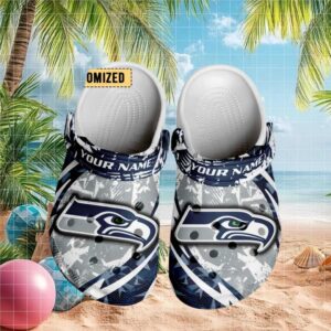 Custom Seattle Seahawks Nfl Croc Personalized Name Gift