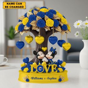 Customizable Disney Mickey & Minnie Love Los Angeles Rams Desktop Ornament