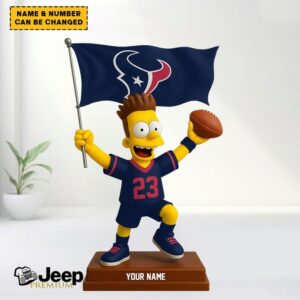 Customizable Houston Texans Bart Simpson Desktop Ornament