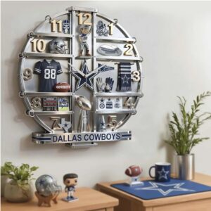 Dallas Cowboys Modern Wall Clock or Dallas Cowboys Chrome Acrylic Wall Clock Dallas Cowboys Modern Wall Clock or Dallas Cowboys Chrome Acrylic Wall Clock
