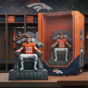 Denver Broncos Bo Nix AFC No 1 Seed Collectible Ornament