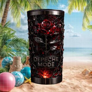 Depeche Mode “Enjoy the Silence” 3D Red Rose Mosaic Art Tumbler