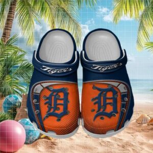 Detroit Tiger Mlb Sport Clogs Navy Orange