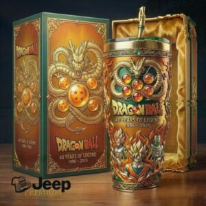 Dragon Ball 40 Years of Legend (1986 2026) Anniversary Gold 40oz Tumbler